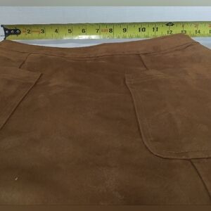 Old Navy Tan Faux Suede Skirt.  Y2K Preppy